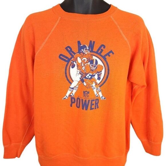 Denver Broncos Sweatshirt Vintage 70s 1979 Orange Power NFL Football Mens Size M - Picture 1 of 7